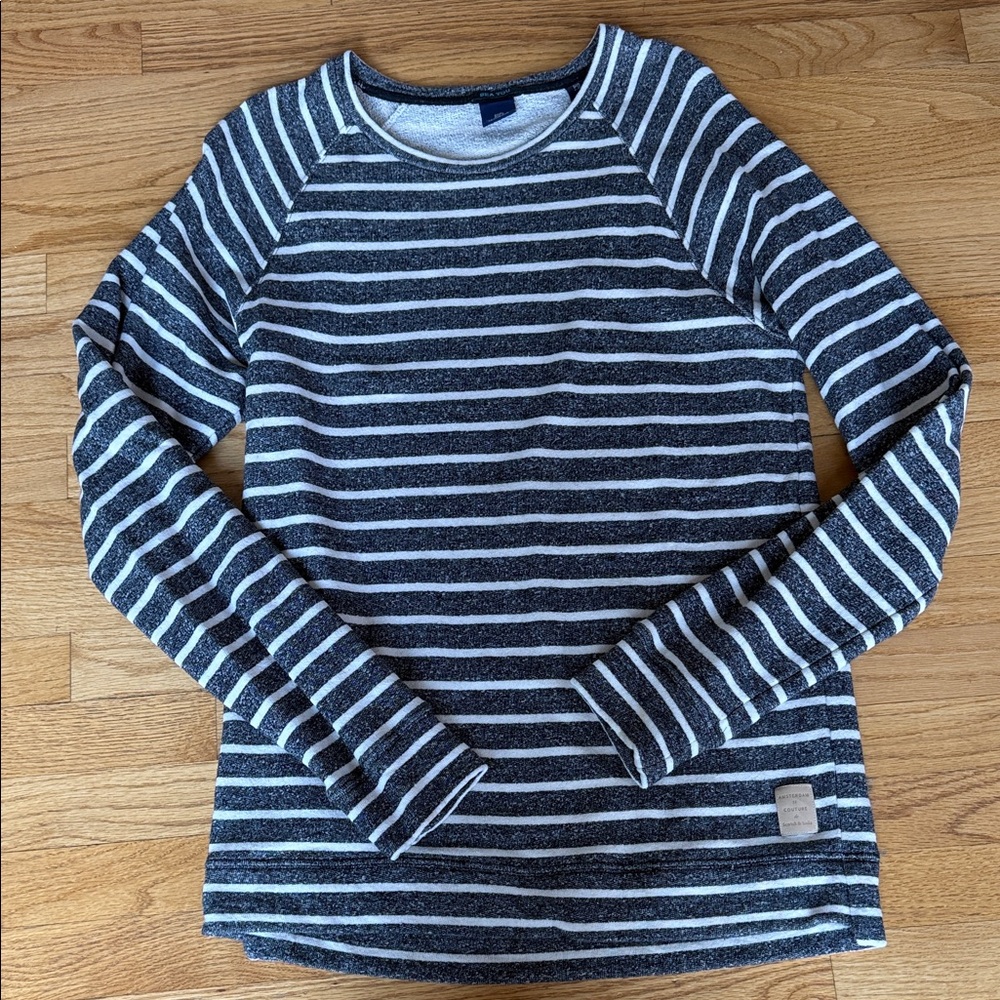 Scotch & Soda Men’s Black and White Striped Sweater